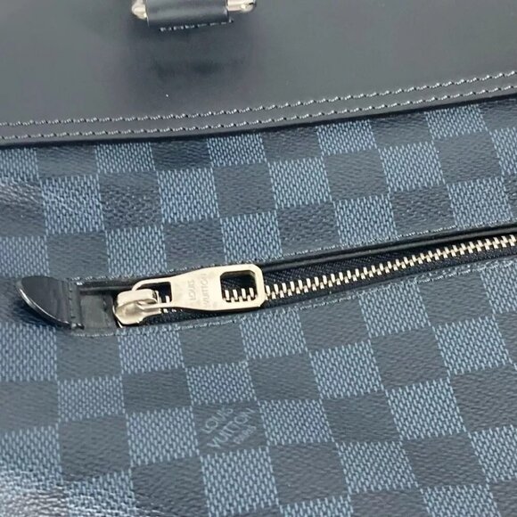 LOUIS VUITTON Damier Cobalt Greenwich Tote Bag Hand Bag Shoulder Bag - Picture 10 of 16